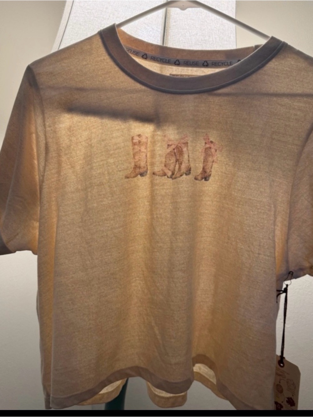 Beige Graphic T-Shirt